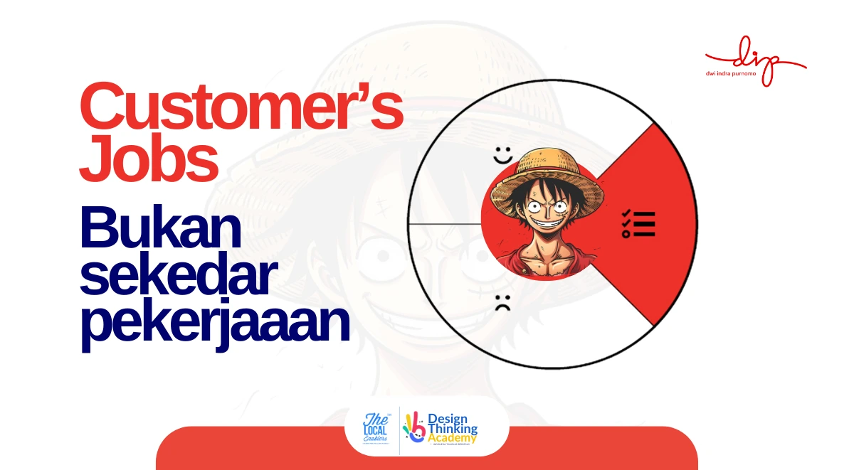 lustrasi Customer Jobs dengan analogi Luffy One Piece – tugas fungsional, sosial, emosional pelanggan